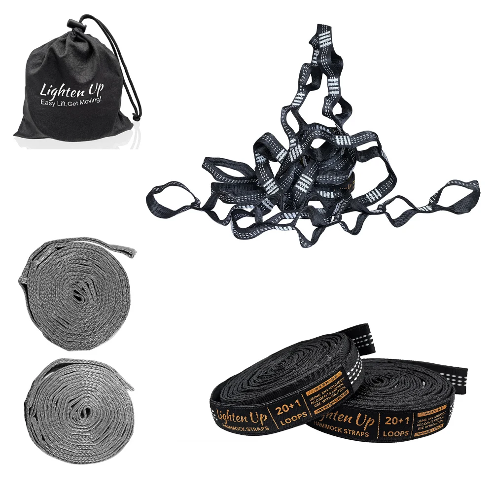10PCS Wholesale Hammock Webbing 2Pcs Hammock Strap Rope Belt 300cm Tree Hanging Aerial Spare Part 500KG Load