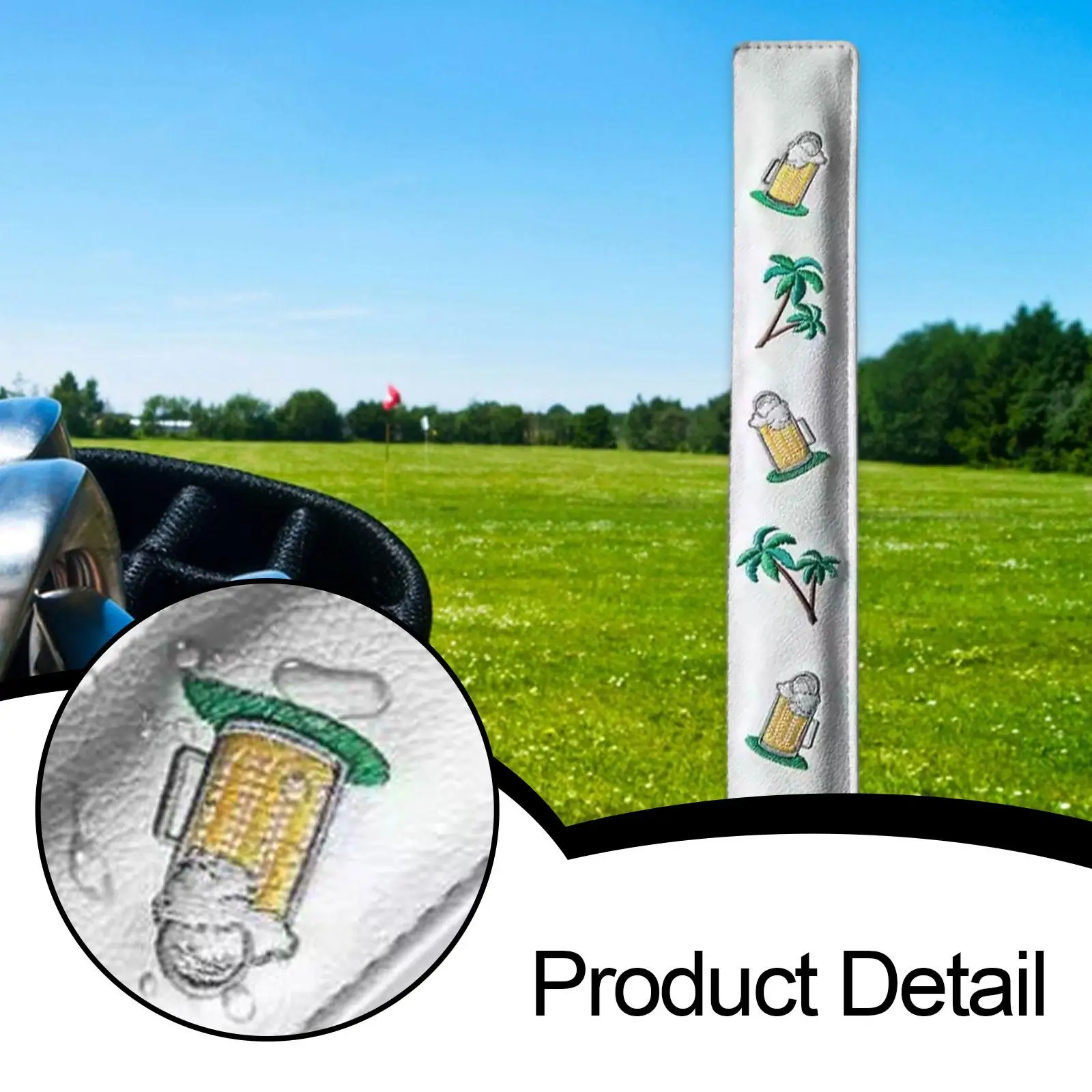 Golf Alignment Stick Cover PU Protection Case for Golf Direction Indicator Outdoor Practice Aiming Exercise Swing Training
