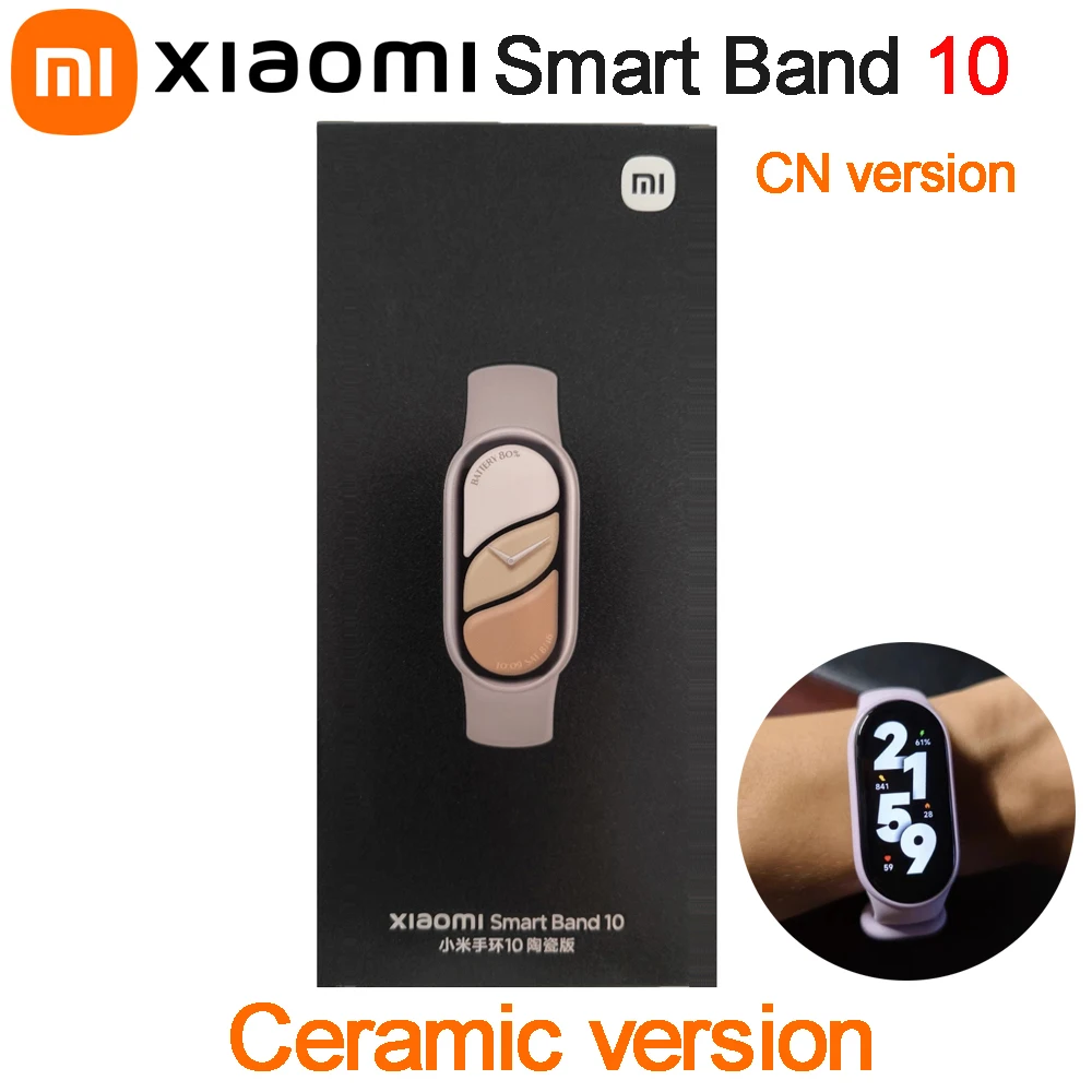 

Xiaomi Smart Band 10 Ceramic Version 1.72" AMOLED Display 150+ Sports Modes Heart Rate Broadcast 5ATM Waterproof NFC CN Version