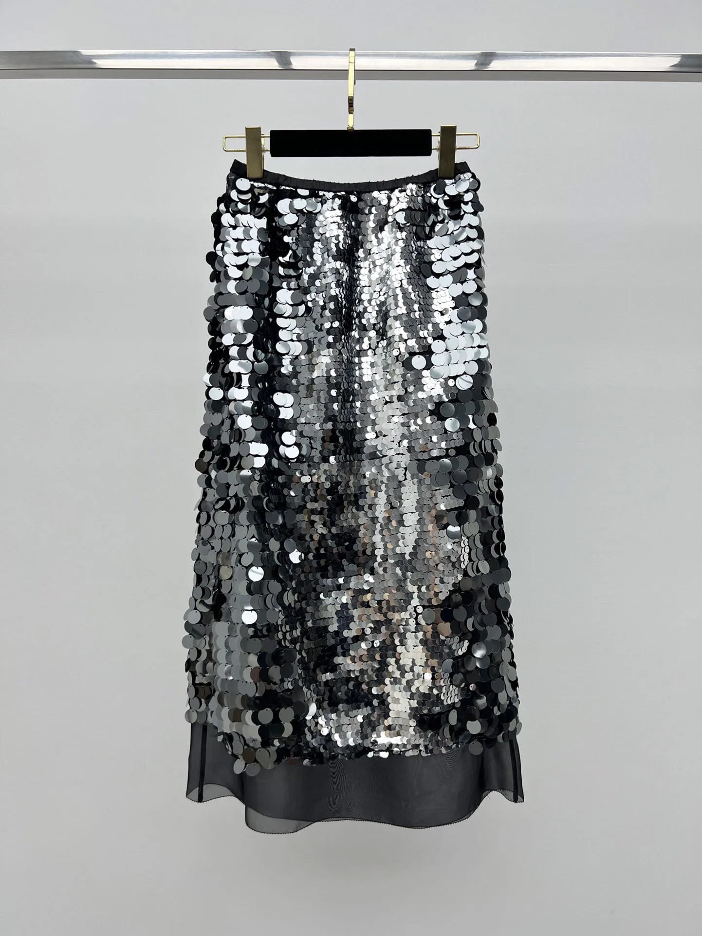 2024 Summer New Women's Wear Exquisite and fashionable mesh sequin embroidered skirt 0504