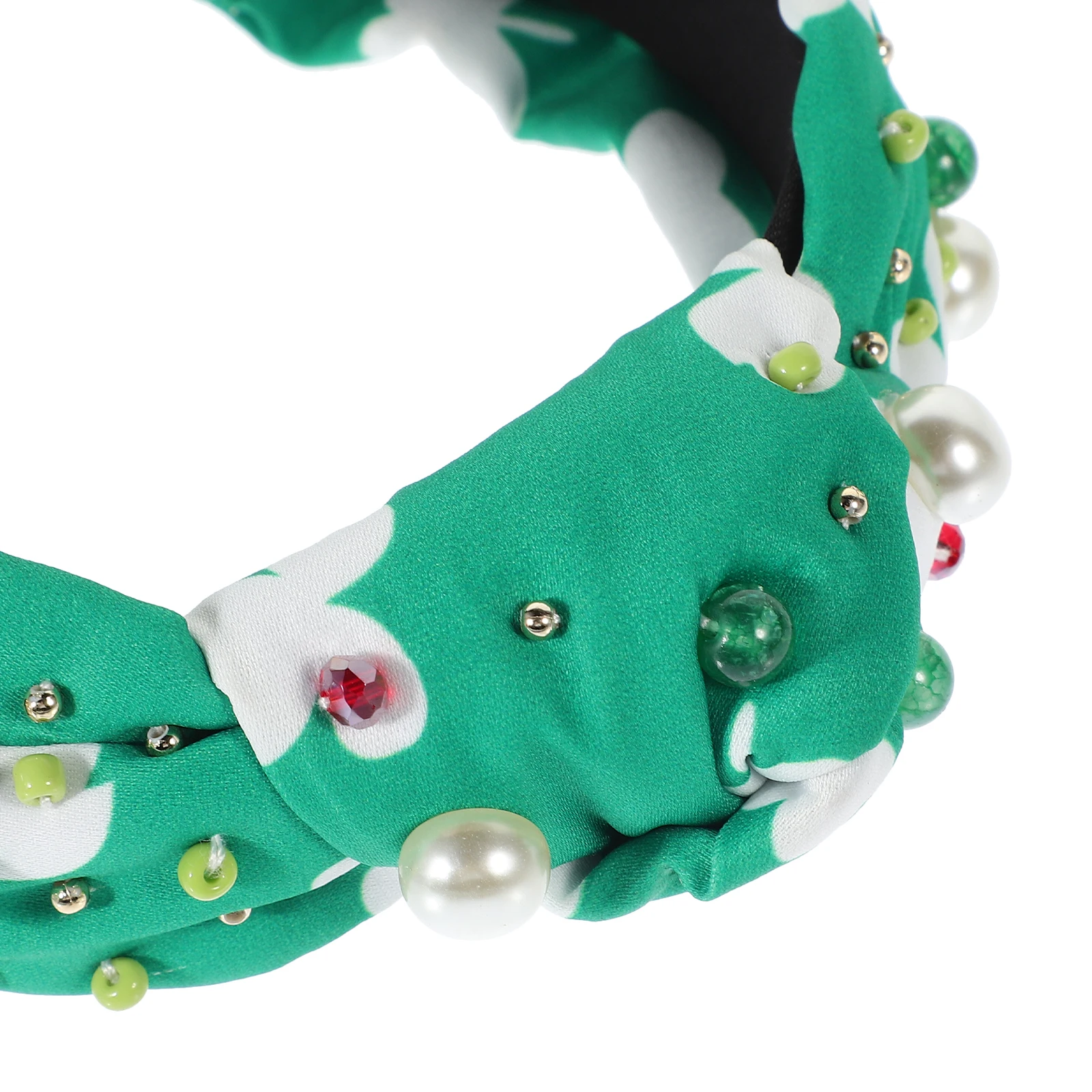 

Pearl Hair Accessories Irish Headband Shamrock Green White Color Adjustable Comfort Fit Lightweight Parties Celebrations St