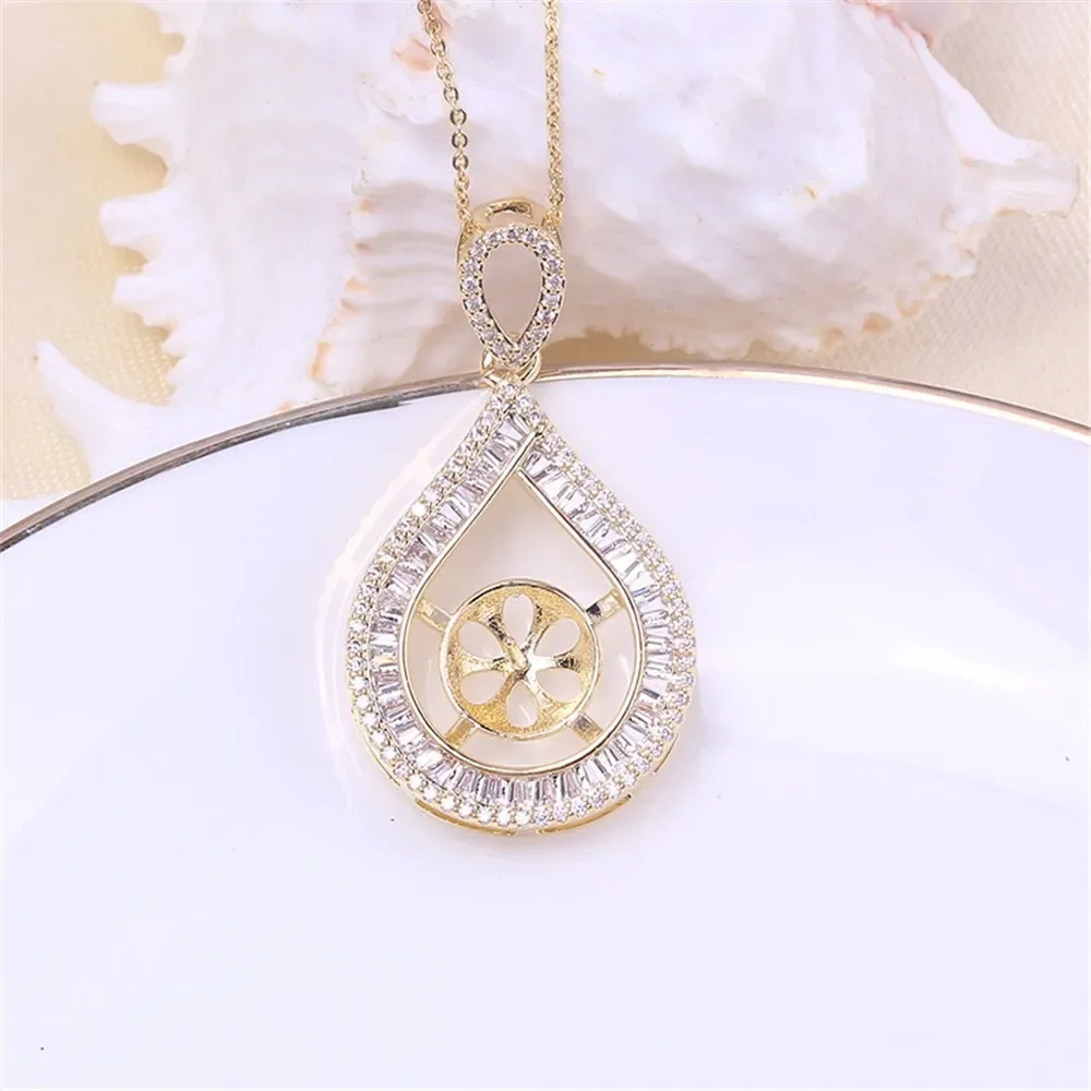 DIY Gold-Plated Pearl Pendant Setting, Handmade Jewelry Crafting Accessories Jewelry Findings No Pearl No Chain