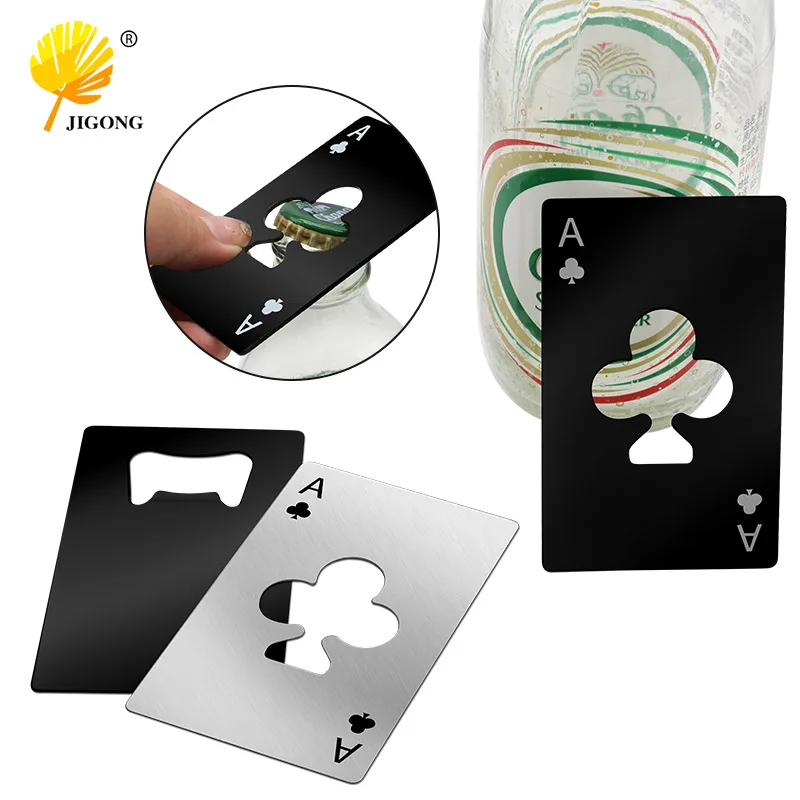 Stainless steel card bottle opener, plum blossom creative beer  soda cap
