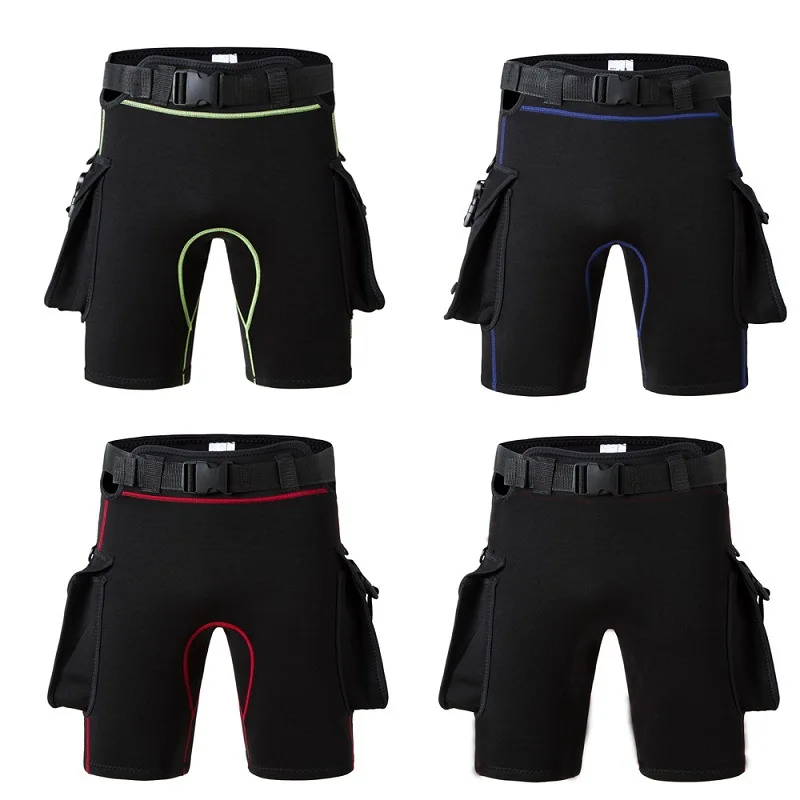 3mm Neopren Neopren anzug Tech Shorts Tauch last Gewicht 2 Taschen hose Verband Hose Tauch ausrüstung Zubehör