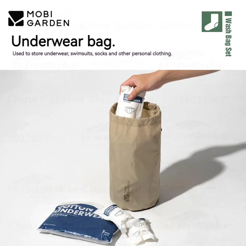 MOBI GARDEN-Conjunto de tres o cinco piezas, bolsa de lavado, bolsa de almacenamiento de zapatos, ropa interior de negocios, viaje al aire libre, Maleta, bolsa de maquillaje portátil