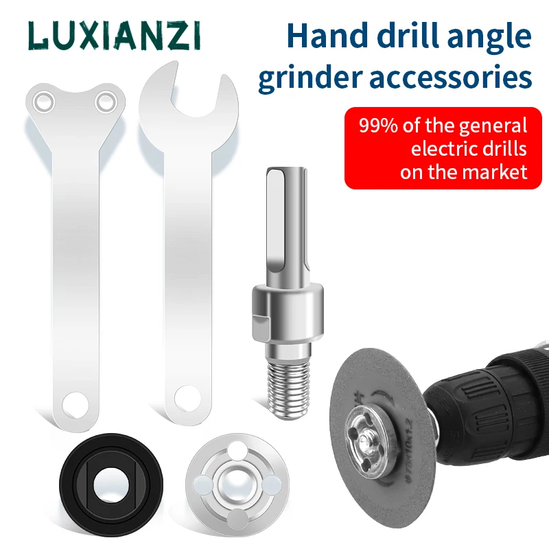 LUXIANZI Electric Drill Angle Grinder Accessories For Cutting Polishing Grinder Adapter Connecting Conversion Rod Power Tool