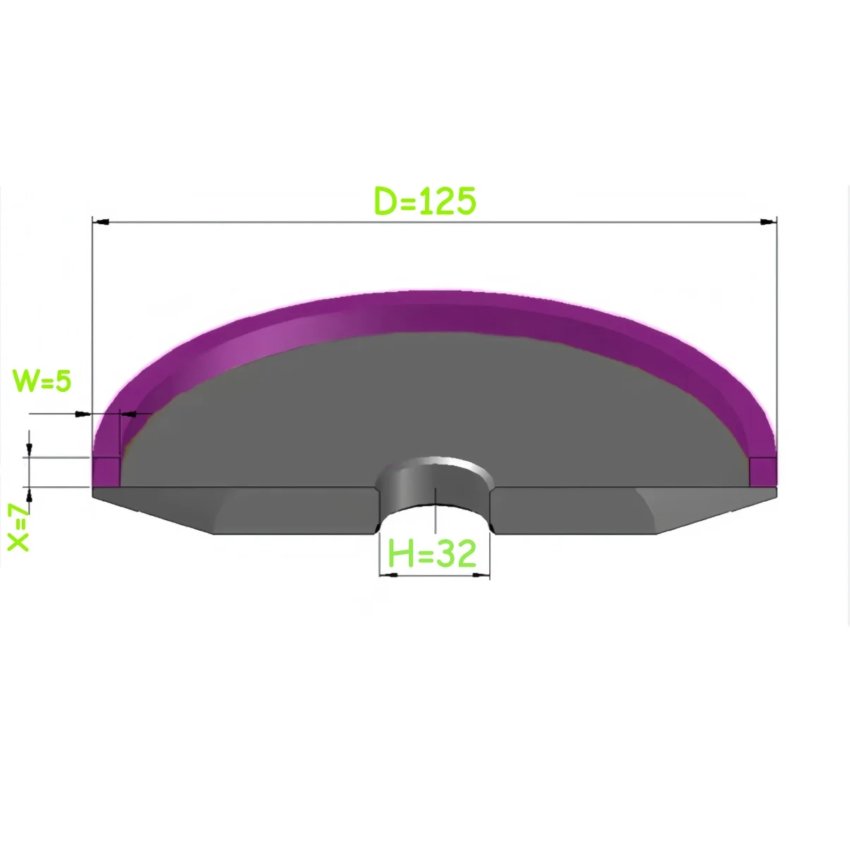 SDC Diamond Grinding Wheel 125×32×7 mm 45m/s Resin Bond for Saw Blade Tooth Top Grinding Carbide Circular Saw Blade Sharpener