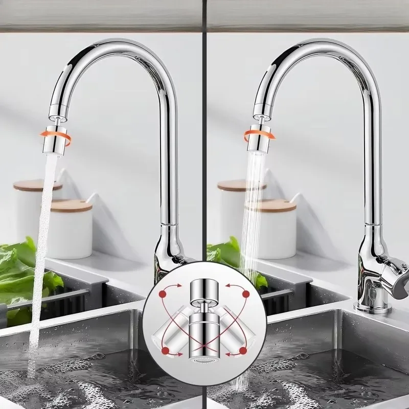 Kitchen Sink Faucet Spray Head Filter Splash Proof Adapter for Washbasin - Water Saving And Efficient Filtration image 5
