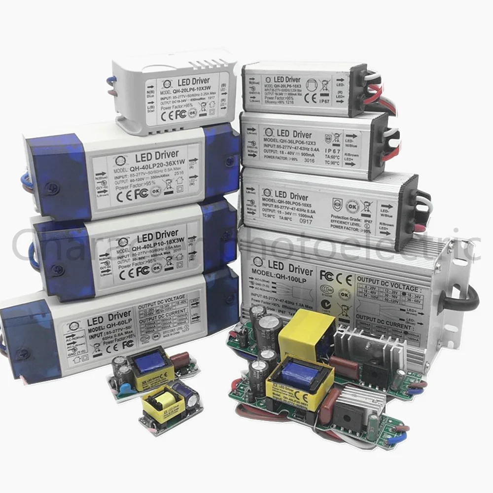 Pilote de lampe LED, alimentation électrique, isolation d'éclairage, 3W, 6W, 9W, 12W, 15W, 18W, 20W, 21W, 24W, 30W, 40W, 50W, 60W, 600mA