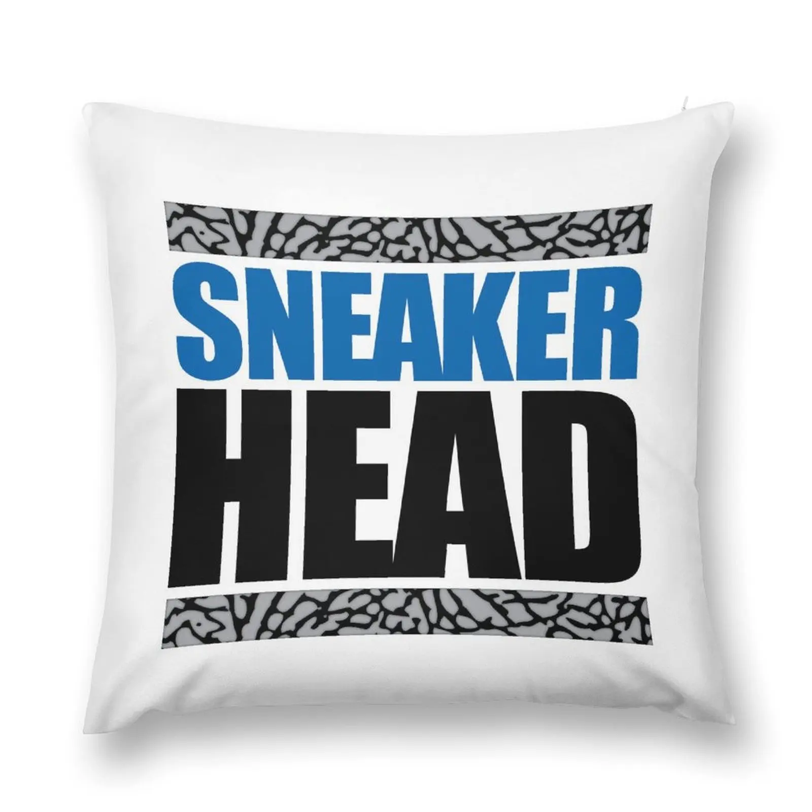 Sneakerhead - Sports Blue Cement Throw Pillow Pillow Cases Room decorating items New year pillow