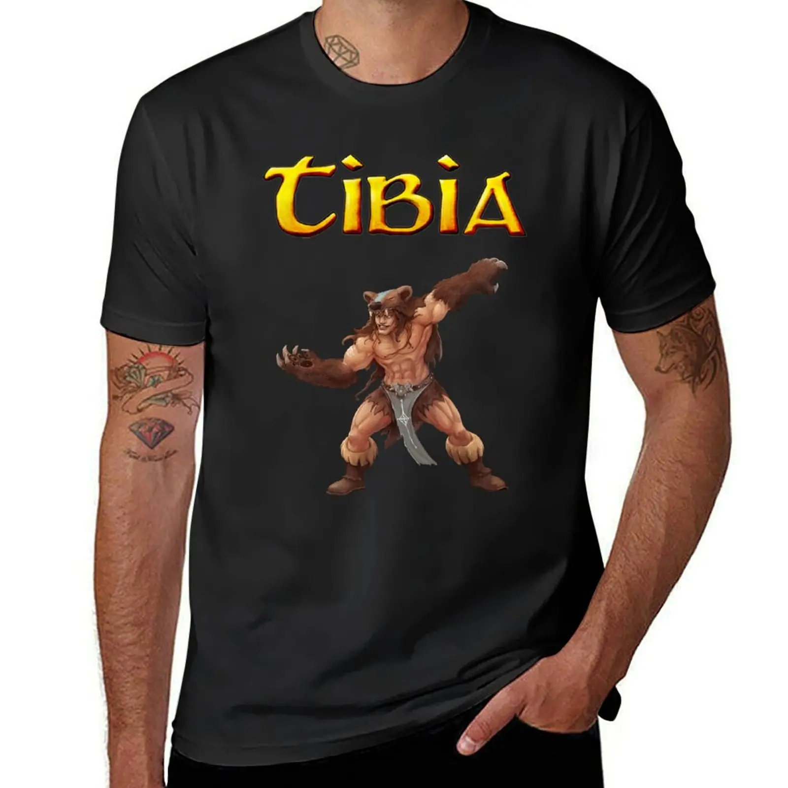 Tibia MMORPG Druid T-Shirt animal prinfor boys quick drying men clothing