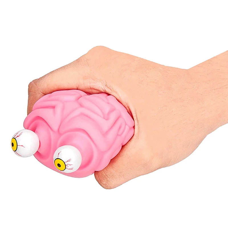 Anti Stress Flippy Brain Squishy Eye Popping Squeeze Fidget Toy Cool Stuff Kids ADHD Autism Anxiety Relief Toy Weird Stuff