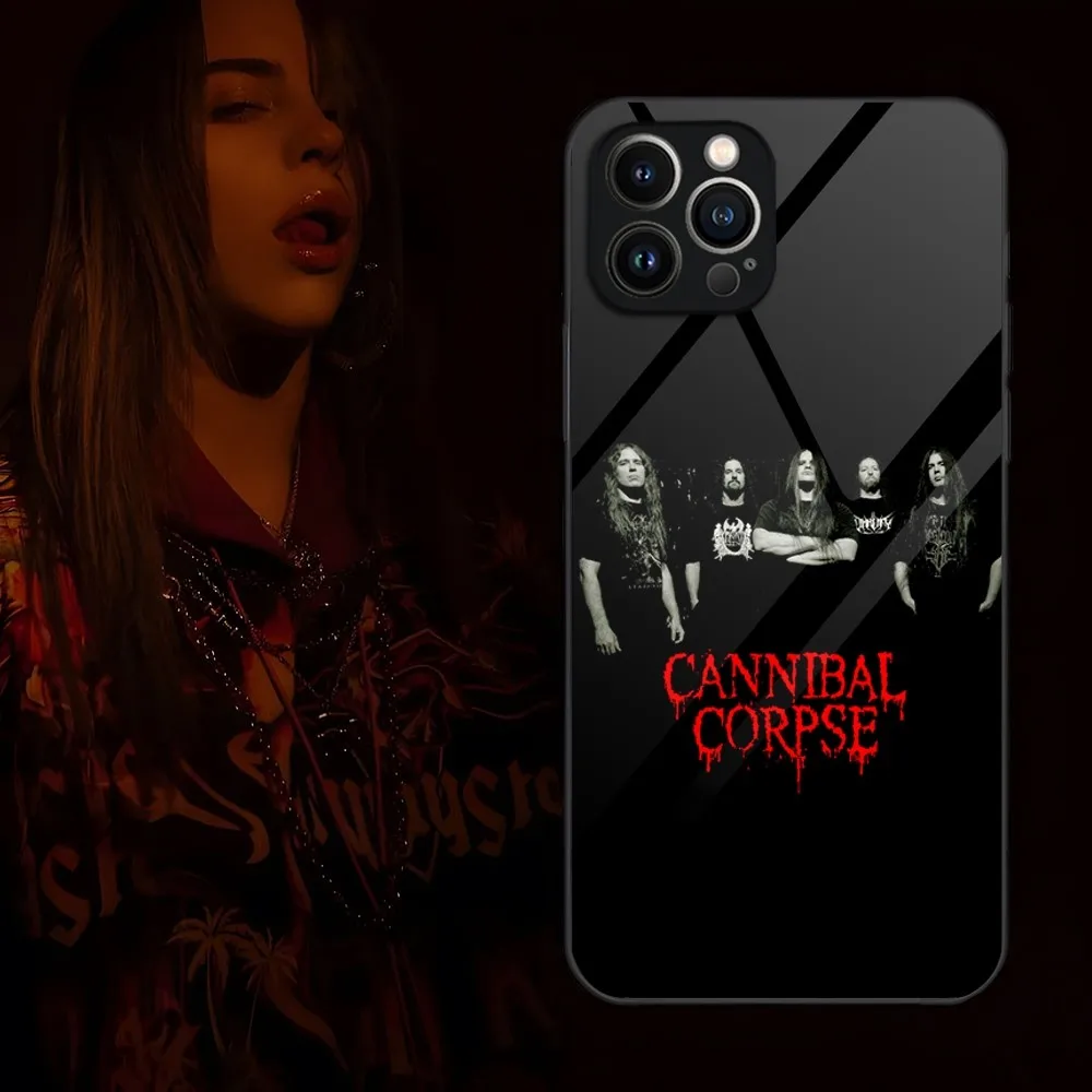 Cannibal Corpse Band Phone Case For IPhone 15 14 Pro 13 12 11 Mini XR Max 6 8 7 Plus SE 2022 Glass Design Cove