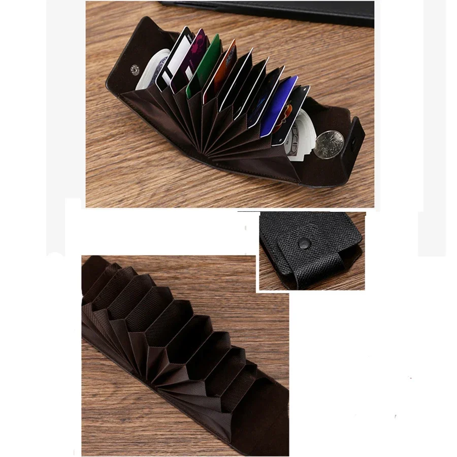 1PC Men Credit Card Holder Leather Purse for Cards Case Wallet for Credit ID Bank Card Holder Women Cardholder and Coins