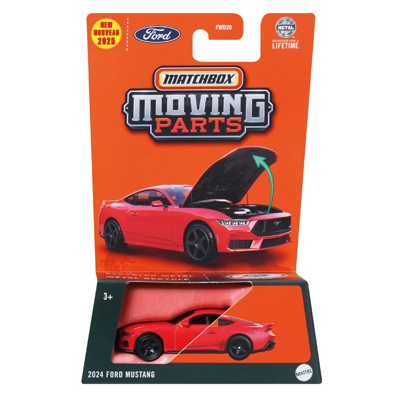 

2025 Matchbox Moving Parts 2024 Ford Mustang 1/64 Die-cast Collection Model FWD28-9C0A