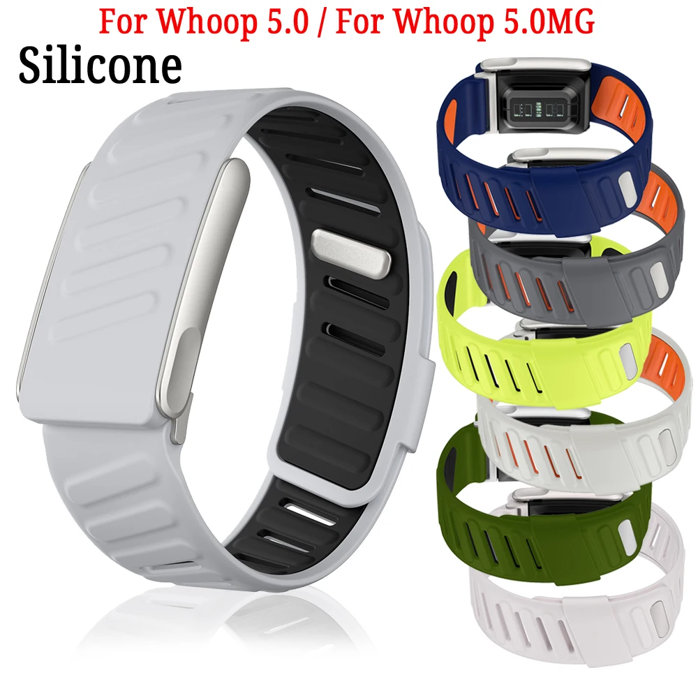 

Compatible for Whoop 5.0 Watch Strap For Whoop MG Sport Wrist Band Soft-Touch Silicone Waterproof Sweatproof Replacement Band