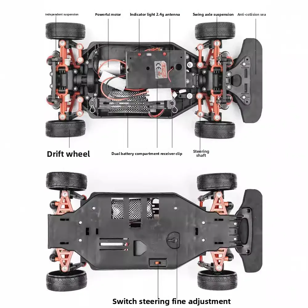 Wltoys 70KM/H High-speed RC Car  Four-wheel Drive Off-road Drift 1:10 Professional Racing Car  40KM/H Boy's Toy birthday gift