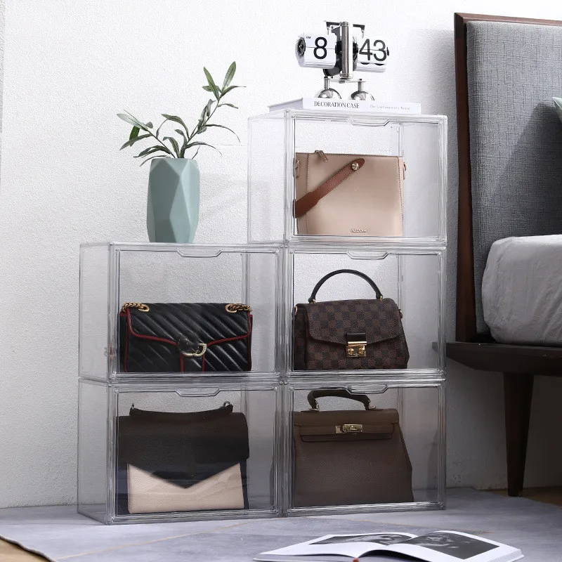 

Storage Bag Artifact Household Entry Bag Cabinet Display Dust Cleaning Shelving Luxury Transparent Storage Box Storage Boxes