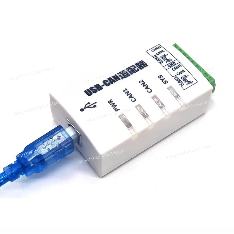 USB to CAN Adapter USBCAN-2C 2A, CAN Bus Analyzer Box with Software for Vehicle Diagnostics and Industrial Automation