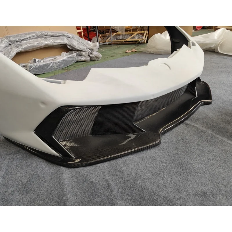 

Suitable for Lamborghini Huracan LP610 LP580 modified body kit V style semi carbon fiber front bumper