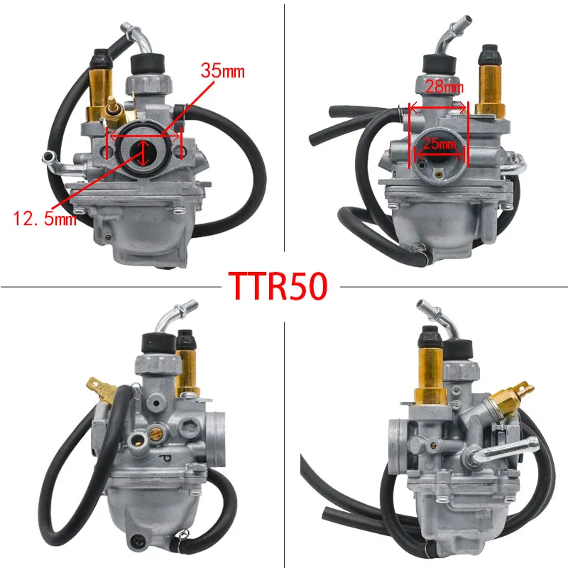 12 مللي متر TTR50 دراجة نارية المكربن لياماها TTR50 TT-R50E 2006-2011 50cc Minibike دراجة ترابية صغيرة محرك Carb #3