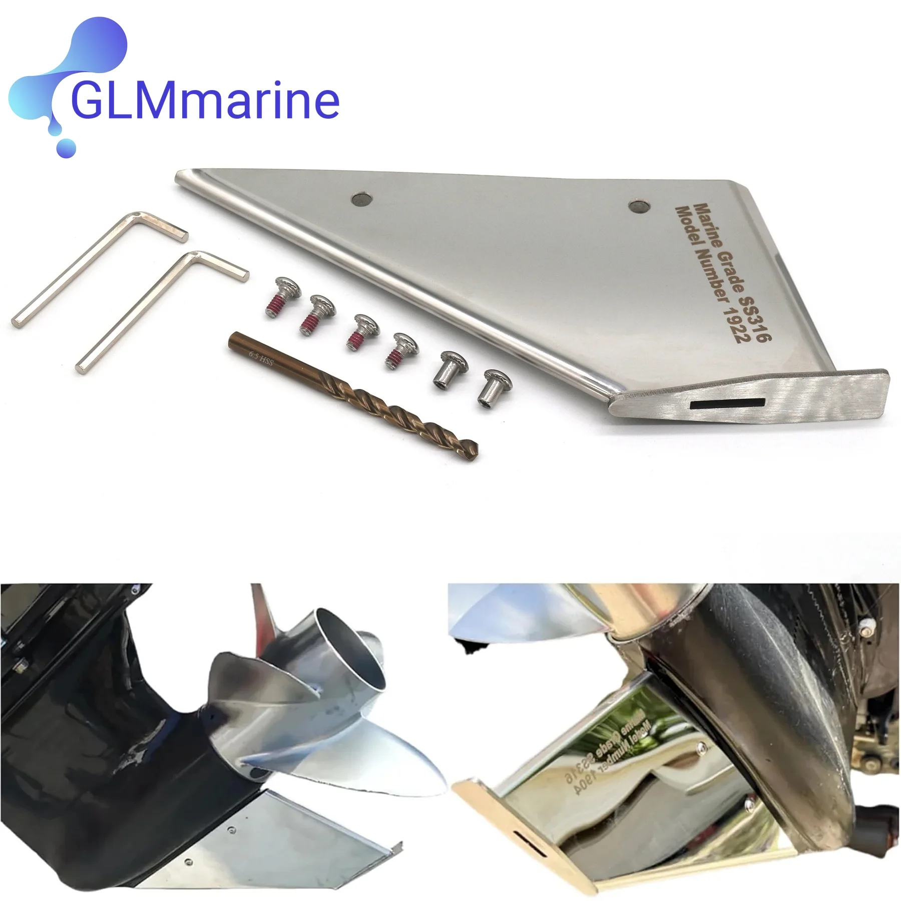 Fits Yamaha 30 40 50 60 HP Skeg Guard Protector 27331 Marine Outboard Engine 316 Stainless Steel Replacement Parts 35-SS705