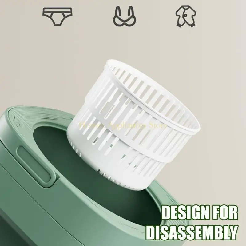 D0AB Comoda lavatrice pieghevole per viaggi e avventure in campeggio Lavatrice leggera con scarico rimovibile