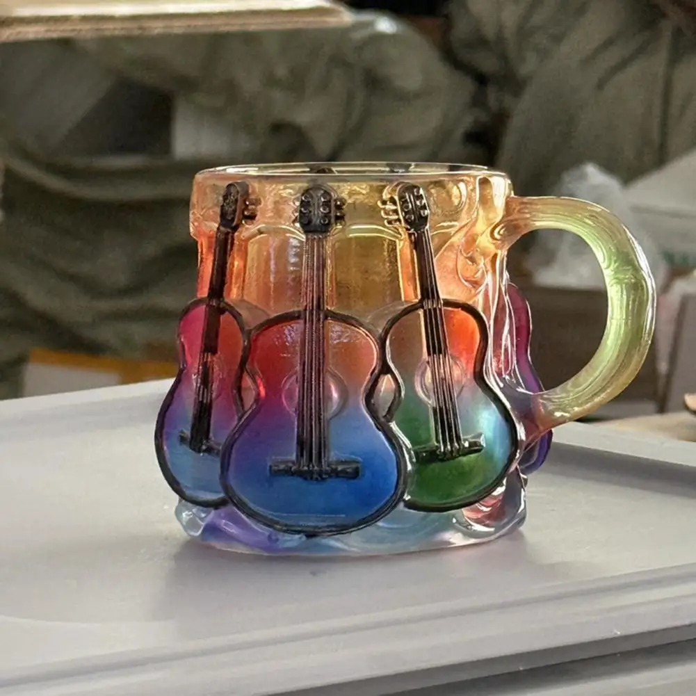 Painted Book Mug Guitar Coffee Cup Crafts Mug Painting Crafts Ornament Reading Themed Bookworm Coffee Cup Creative Gift