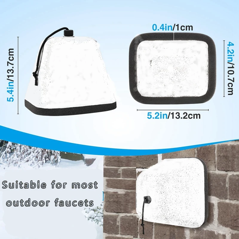 6PCS Outdoor Faucet Covers Spigot Cover For Winter Plastic Faucet Covers For Freeze Protection With Thick Foam Inside Durable