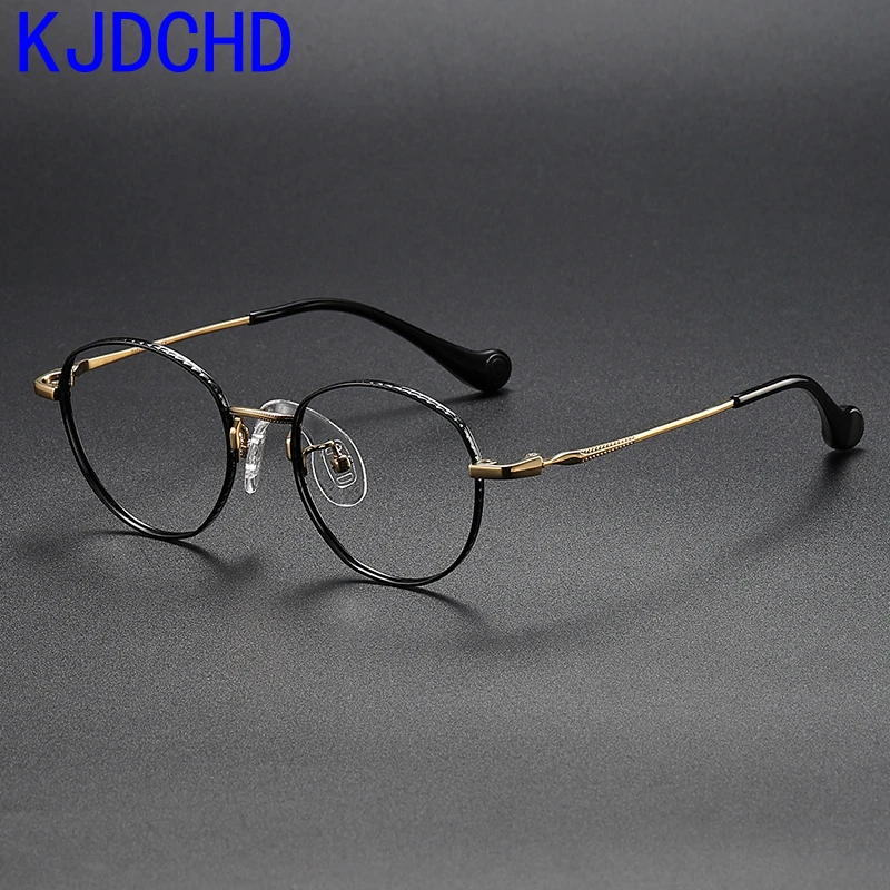 

2024 Pure Titanium Glasses Frames Men Women Vintage Retro Round Eyewear Myopia Optical Prescription Brand Designer Eyeglasses