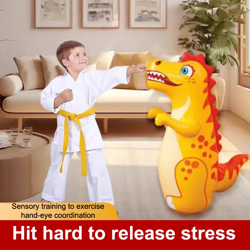 Inflatable Tumbler Boxing Standing Punching Bag Dinosaur Model Parent Child Toys For Kids Games Sport Activity Outdoors Gifts