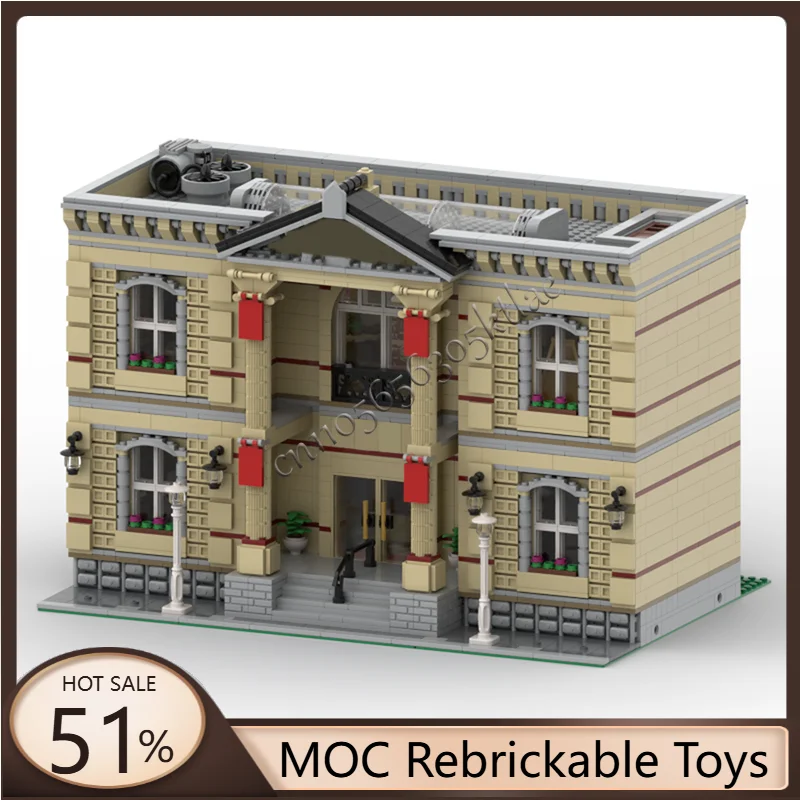

3964 Parts MOC City Street Views Modular Great Museum Building Blocks Educational Assembly Children Toys Surprise Festival Gifts