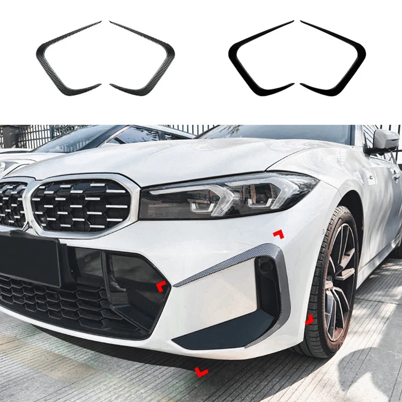 

Car Front Bumper Splitter Spoiler Trim Fog Light Canard For BMW 3 Series G20 G21 LCI M Sport 2023+