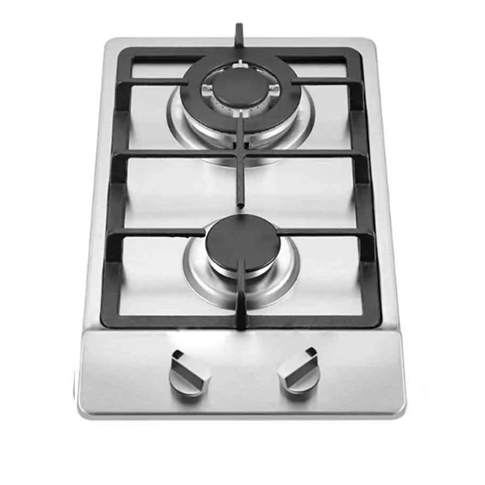 

Stainless Steel Gas Hob Automatic Flame Protection 2 Bulbs | Dual Fuel Natural Gas/Propane Built-in/Freestanding 220-240V