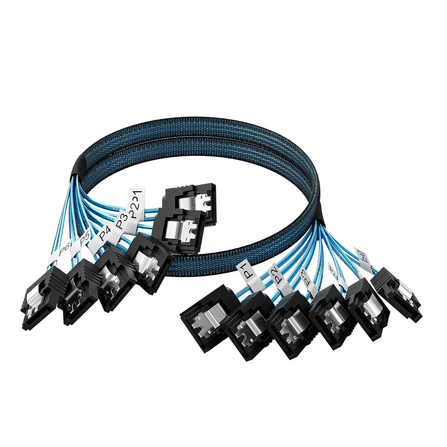 SATA-III Cable-0.5M/1M 4/6/8Pcs/Set-6Gbps-SATA Cable Long Replacement for Bitcoin Computer-Server CD DVD Drives Raid HDD-SSD