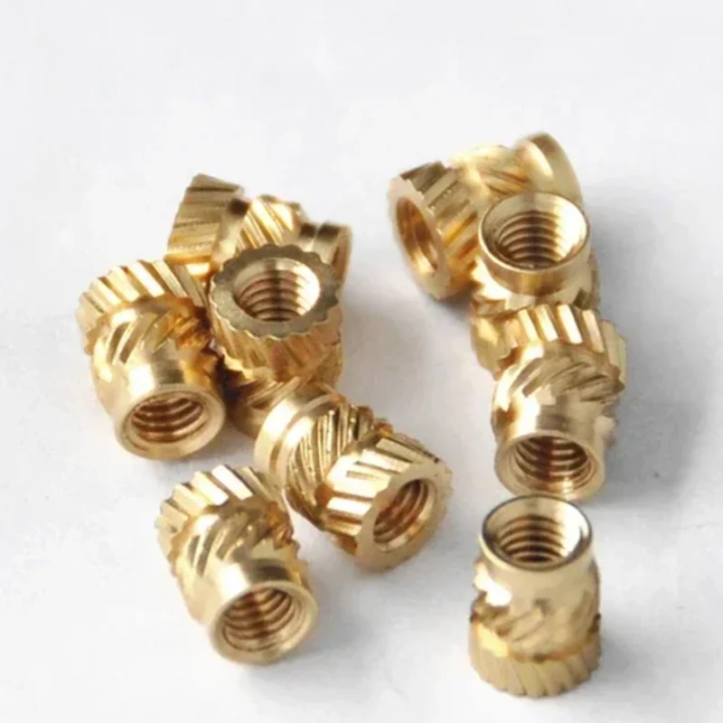 50/100pcs M3 M3*5.7-OD4.6 Thread Knurled Brass Threaded Heat Set Heat Resistant Insert Embedment Nut for 3D Printer Accessories