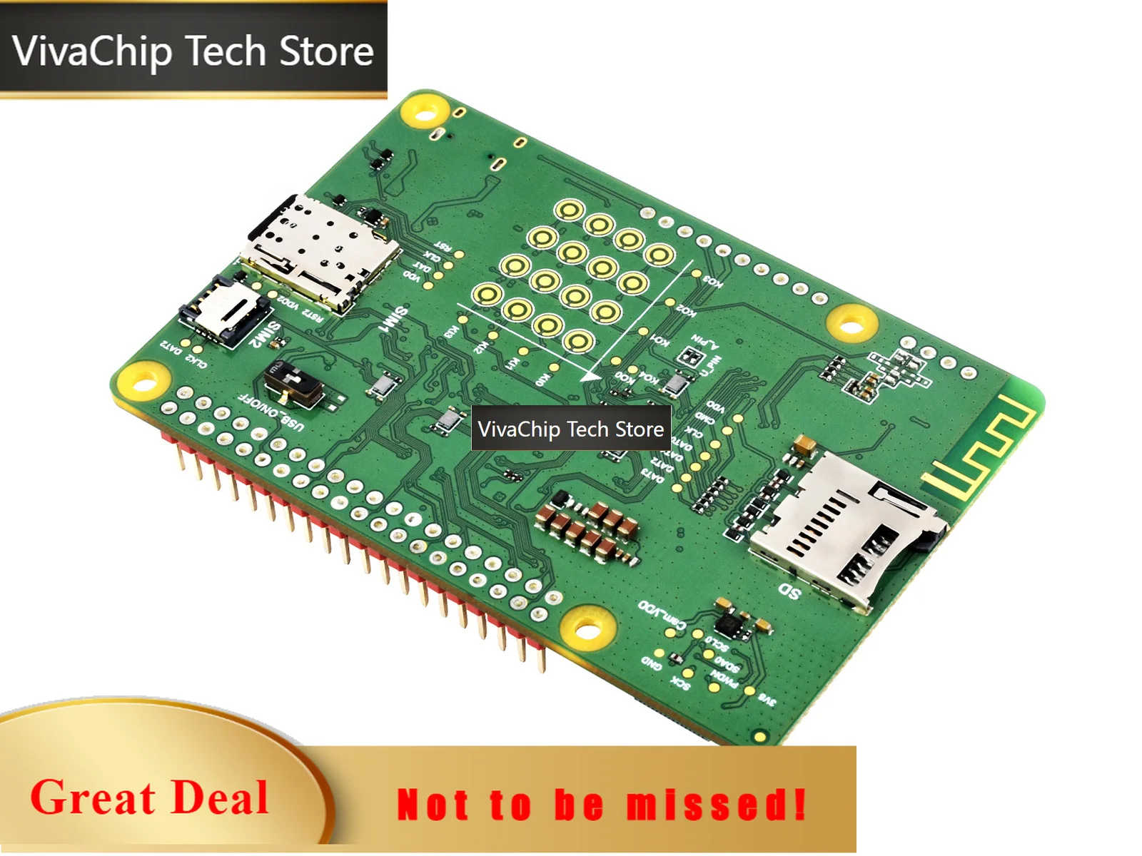 VivaCTWaveshare EC200U-AU C4-P01 Development Board Designed For QuecPython, Multi-Mode & Multi-Band Support, LTE Cat-1 / Bluetoo
