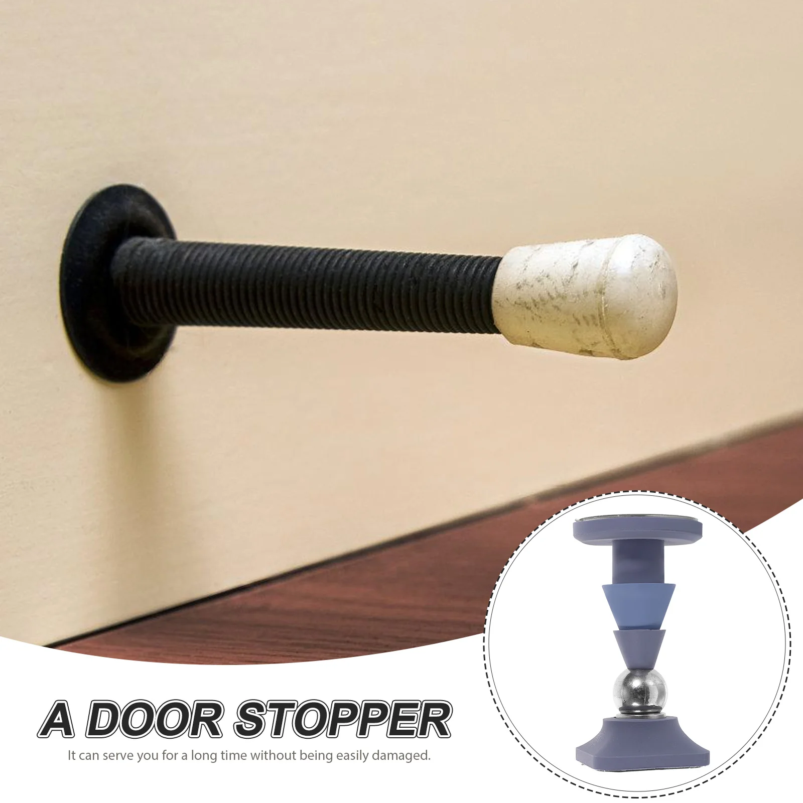 

Magnetic Door Stopper Safe Punch Free Adhesive Installation for Bathroom Kitchen Bedroom Living Room