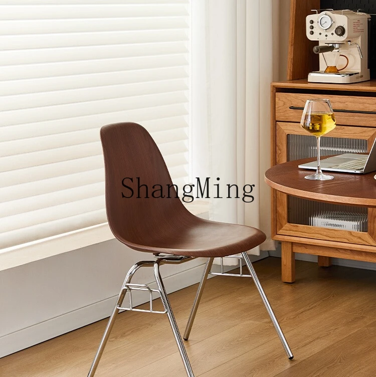 SM Dining Chair Household Stackable Backrest Cafe Dining Table Chair Leisure Stool