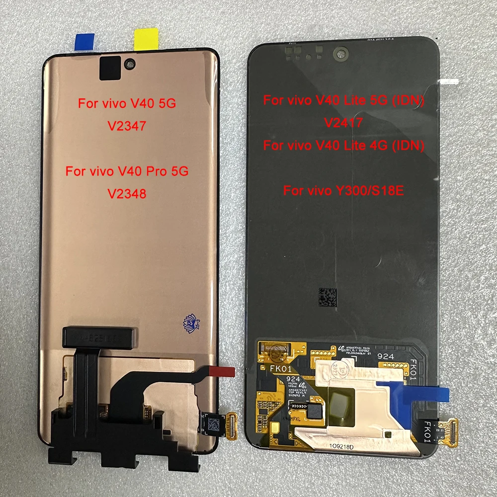 Vivo V40 Pro 5G용 오리지널 AMOLED LCD 프레임 V40E 디스플레이 화면, Vivo V40 Lite 5G IDN LCD용