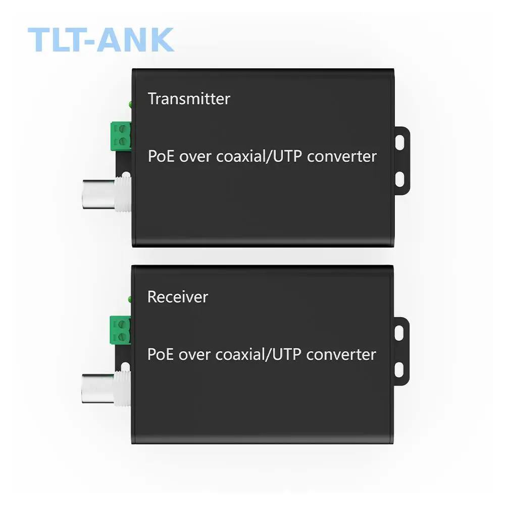 IP Network Coaxial Transmission Extender EOC Ethernet Coax POE 30W Converter Metal Ethernet Cable 500 Meters CCTV Monitor System