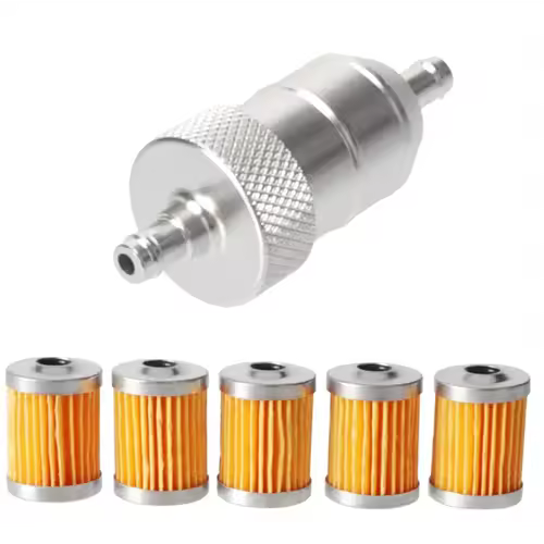 8mm CNC Aluminum Gasoline Cleaner +3/5 Pieces Reusable Cleanable Fuel Filter Motorcycle ATV Quad Inline Oil and Gas Fuel Filter - Image 15