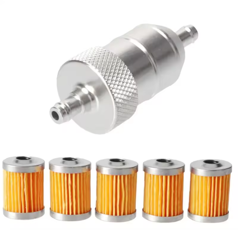 8mm CNC Aluminum Gasoline Cleaner +3/5 Pieces Reusable Cleanable Fuel Filter Motorcycle ATV Quad Inline Oil and Gas Fuel Filter - Image 15