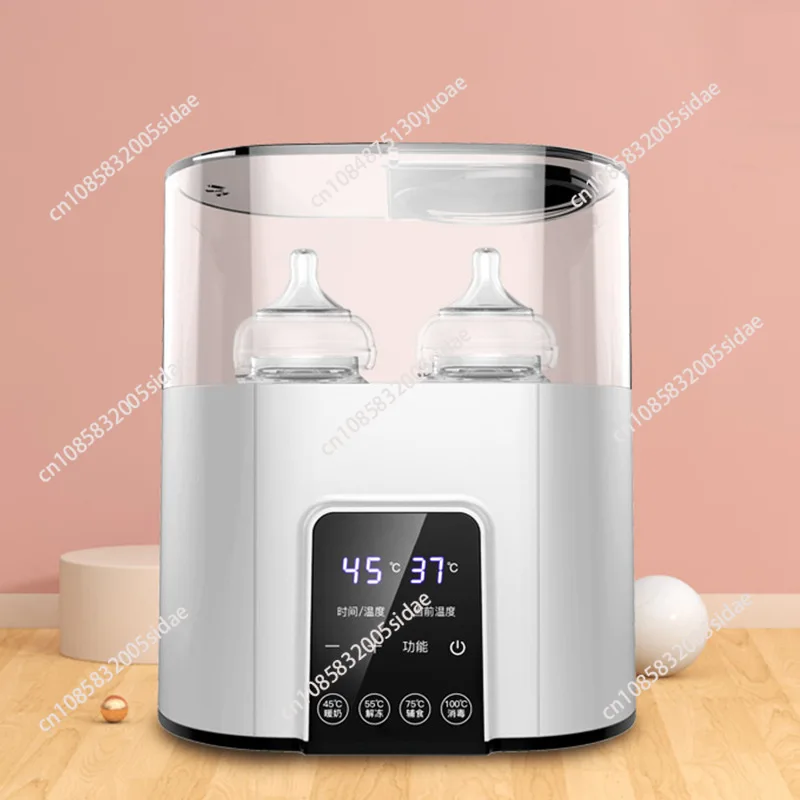 Baby Bottle Warmer 2-in-1 Digital Baby Food Heater with Timer Digital Display Double Bottle Steam Sterilizer Defrosting Warmer