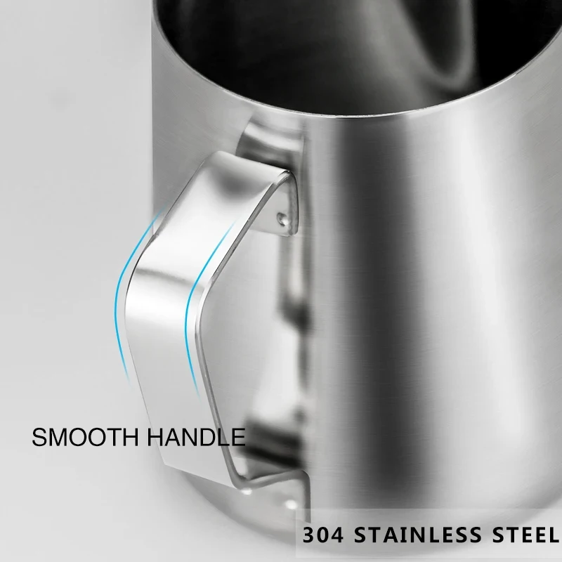 Stainless Steel Coffee Milk Frothing Pitcher, Espresso Steaming Barista Latte Frother Cup, Cappuccino Cream Froth Jug view 3