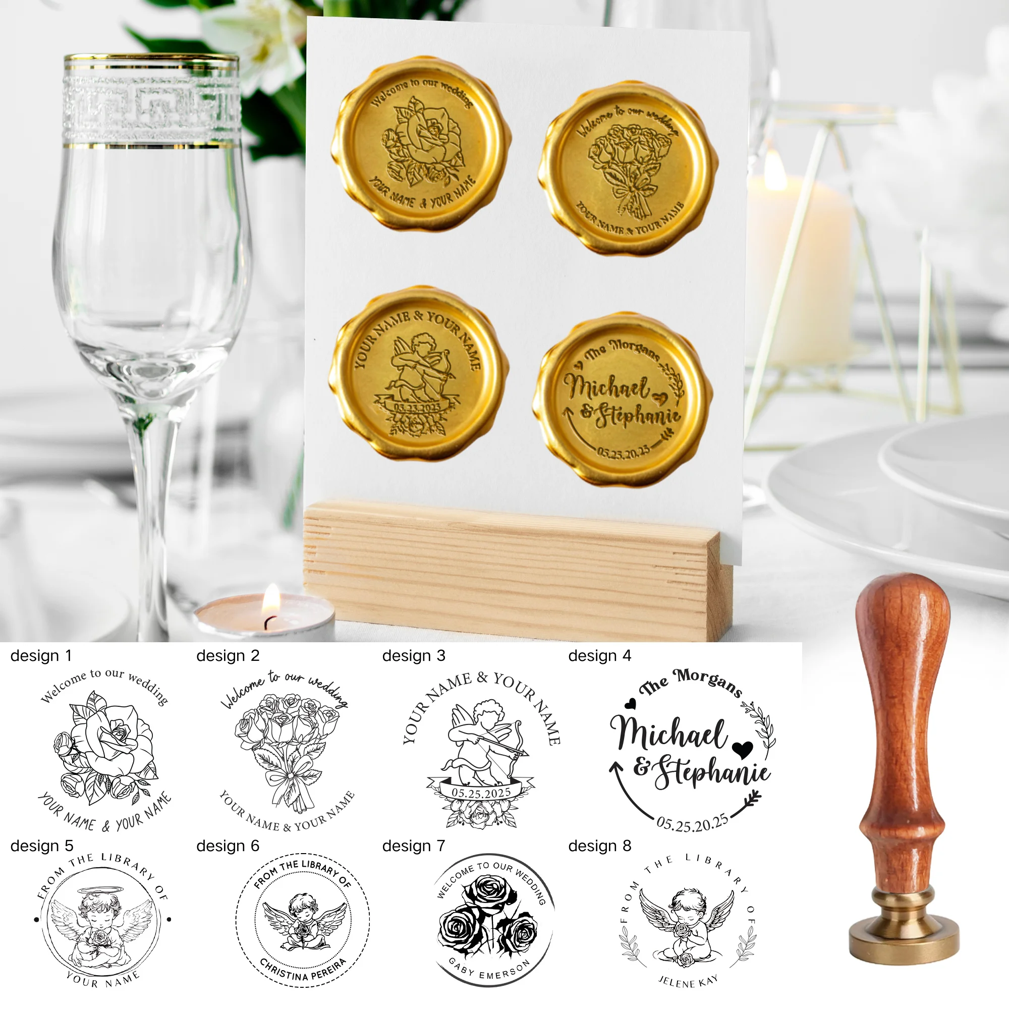 

Custom Stamps Personalized Logo Sealing Wax Stamp for Scrapbooking DIY Invitation Wax Seal Wedding Envelope Supplies Stationery