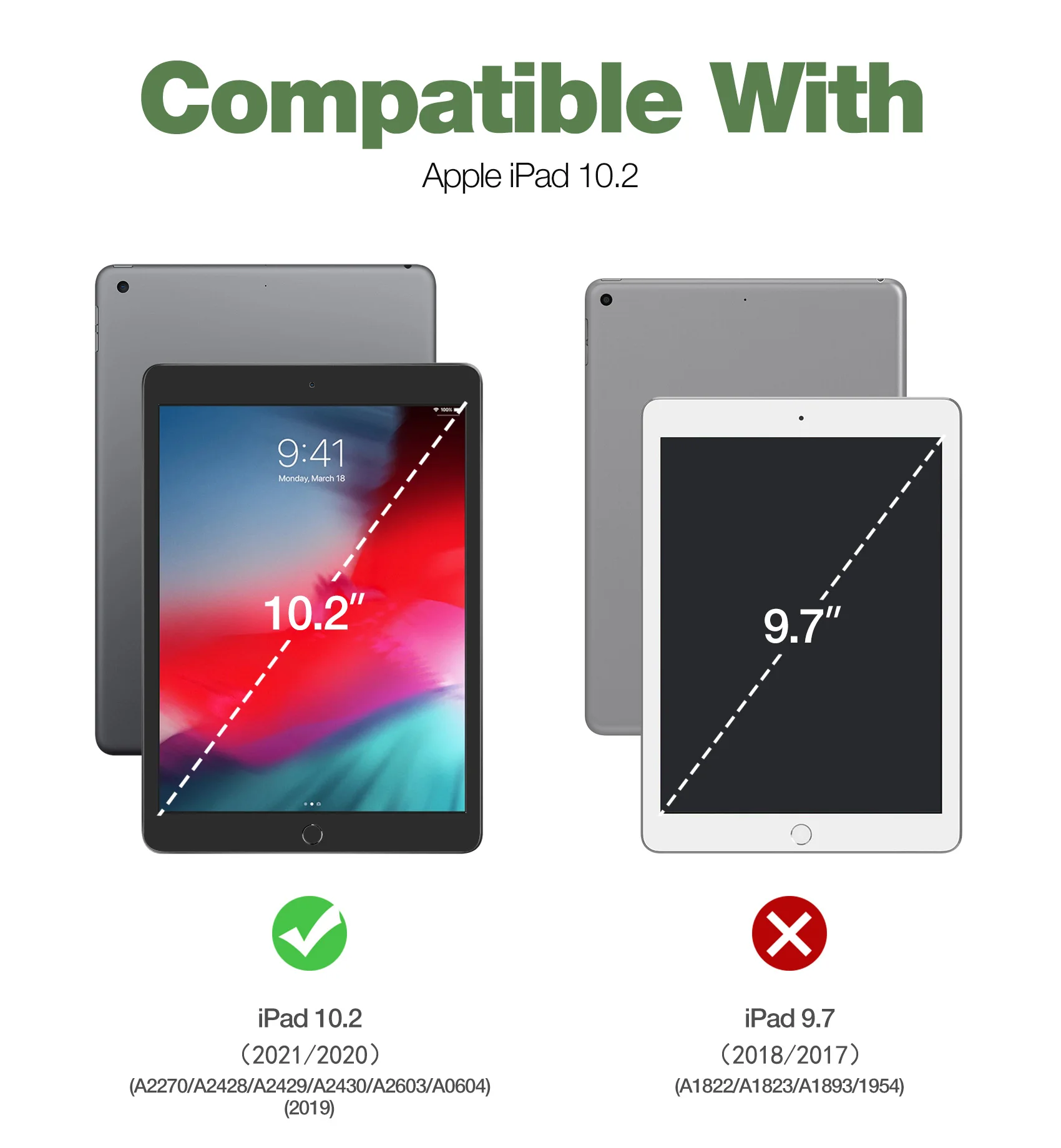 For iPad 9th /8th /7th Generation Case 10.2 Inch Case Kickstand with Pen Holder Heavy Duty Shockproof Full Body Protective Cover