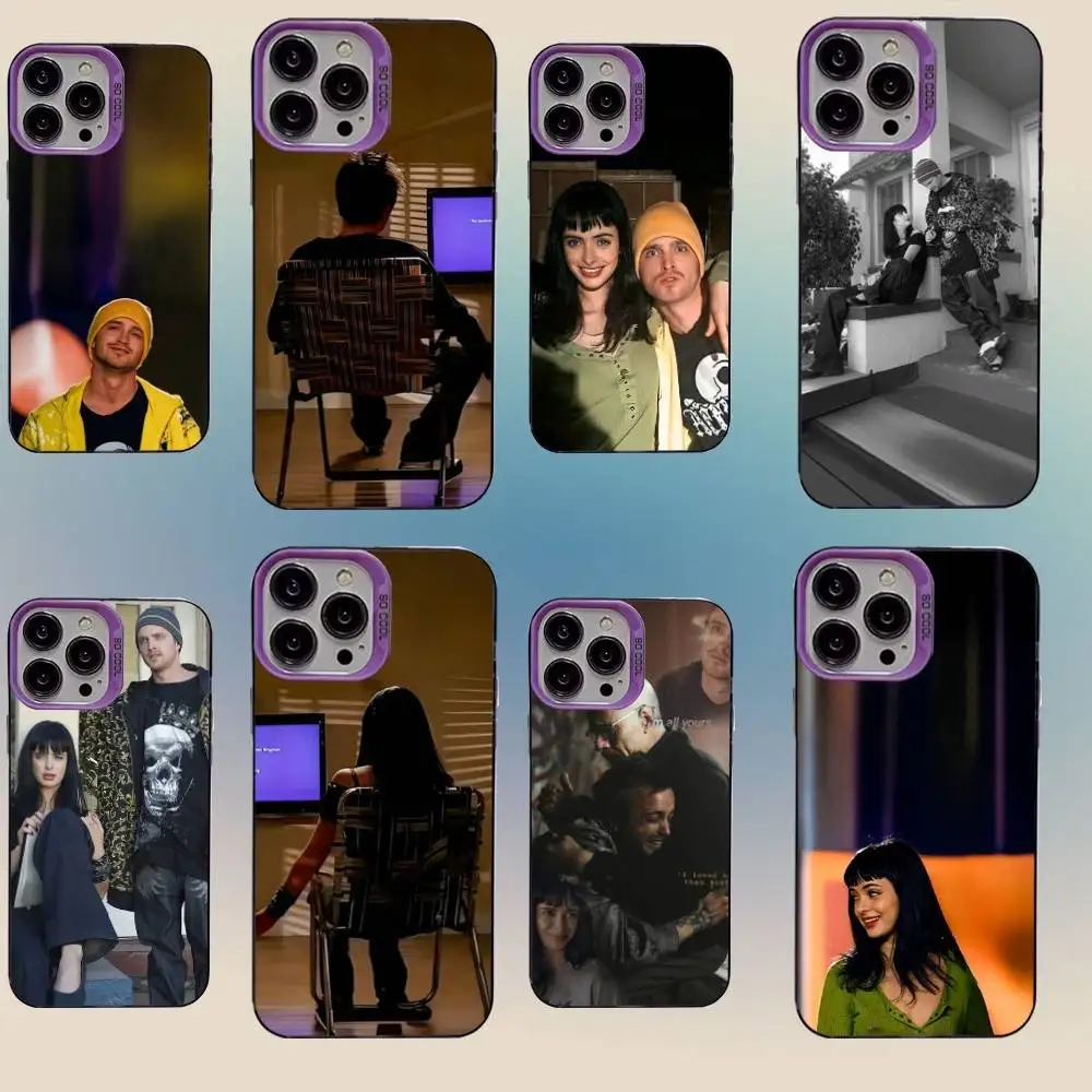 

Phone Case For iPhone 16,15,14,13,12,11,Mini,Pro,SE,MAX,plus,B-Breaking Bad matching Purple Matte Silicone Cover