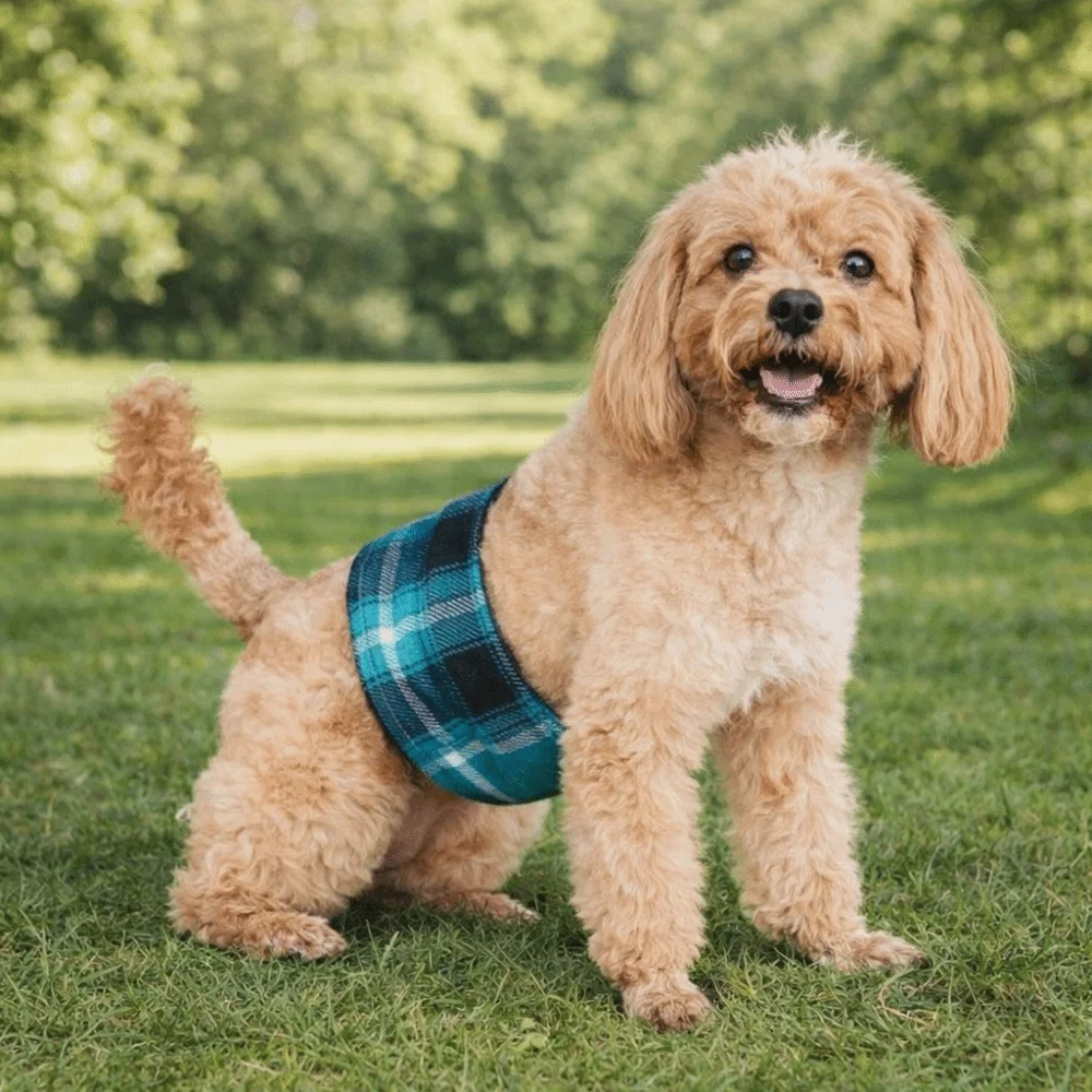 

Leak Proof Dog Diapers Washable Adjustable Pet Physiological Pants Dog Paw Pattern Breathable Puppy Shorts Travel Use