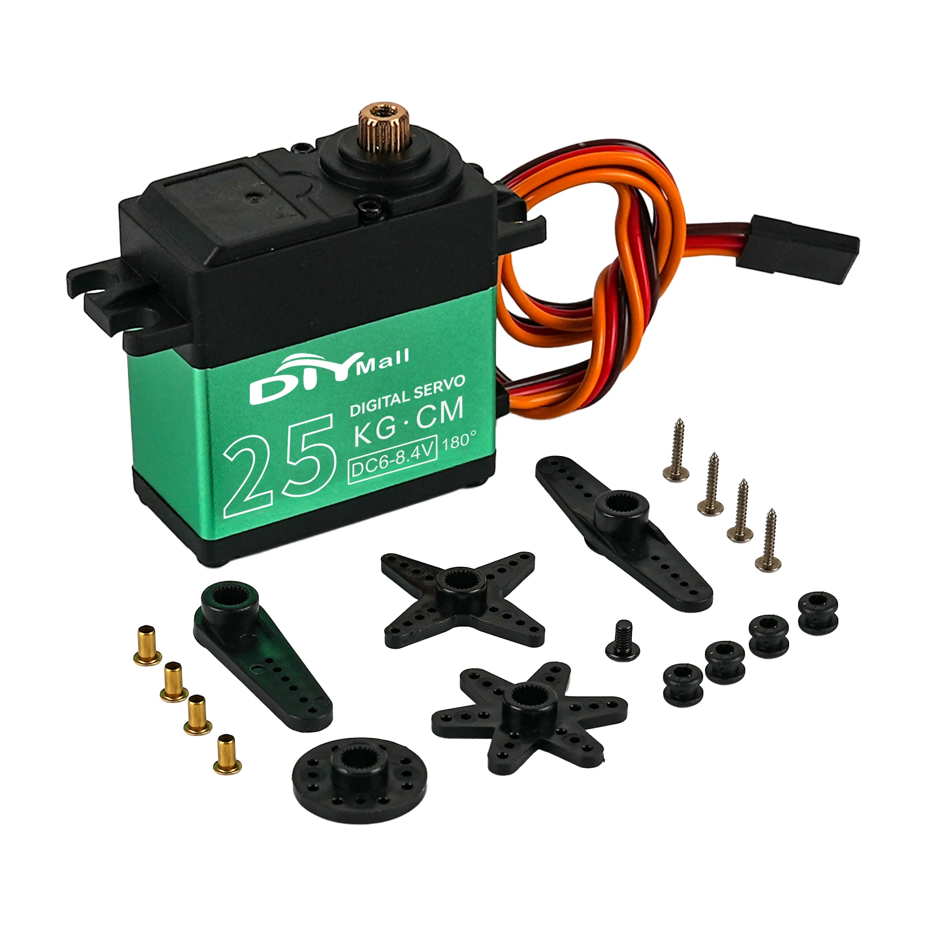 

TD-8825MG Digital Servo 25kg High Torque 360° Rotation 180/270° Angle Control Metal Gear RC Servo for Robot Gimbal Car Aircraft